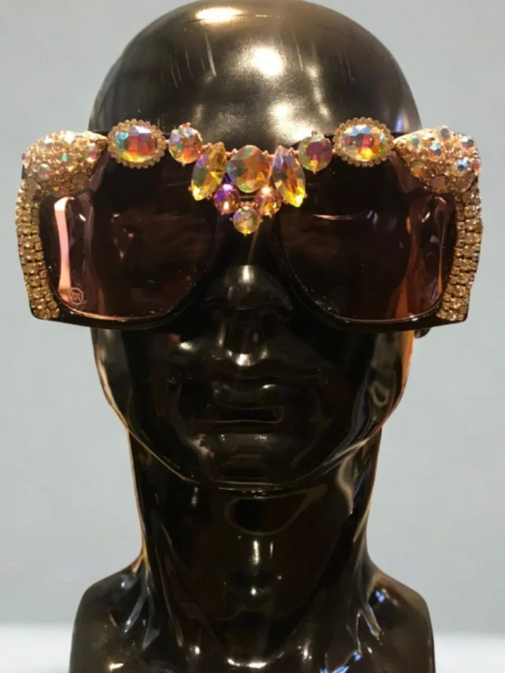 Oversized Crystal Rhinestone Statement Sunglasses